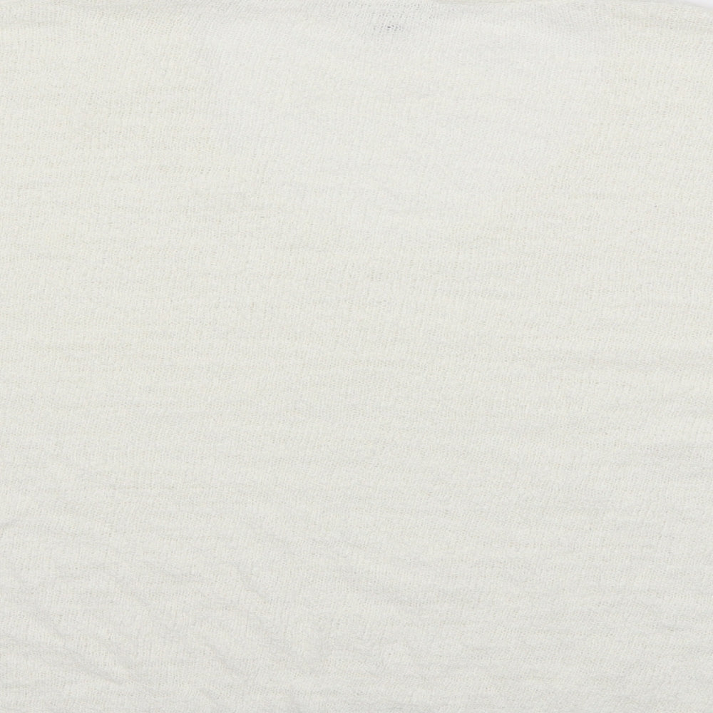 NEXT Womens White Knit Pullover Jumper Size 18