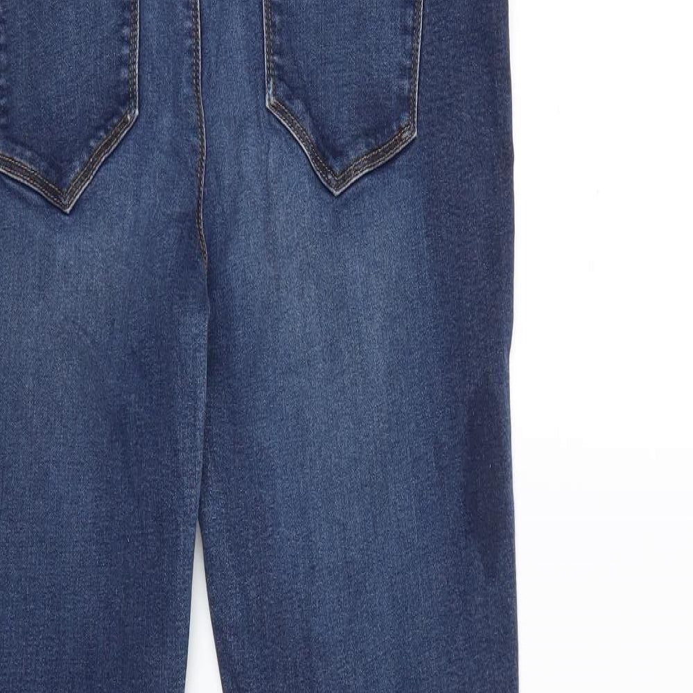 Preworn Womens Blue Denim Skinny Jeans Size 34 in L28 in