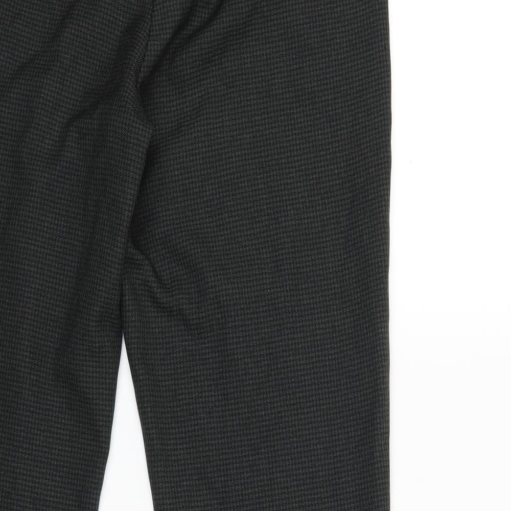 Dorothy Perkins Womens Green Houndstooth Trousers Size 10 L25 in