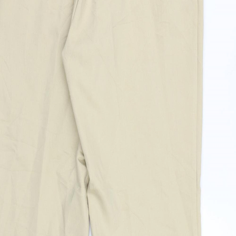 Gestuz Womens Beige Rayon Trousers Size 12 L30 in