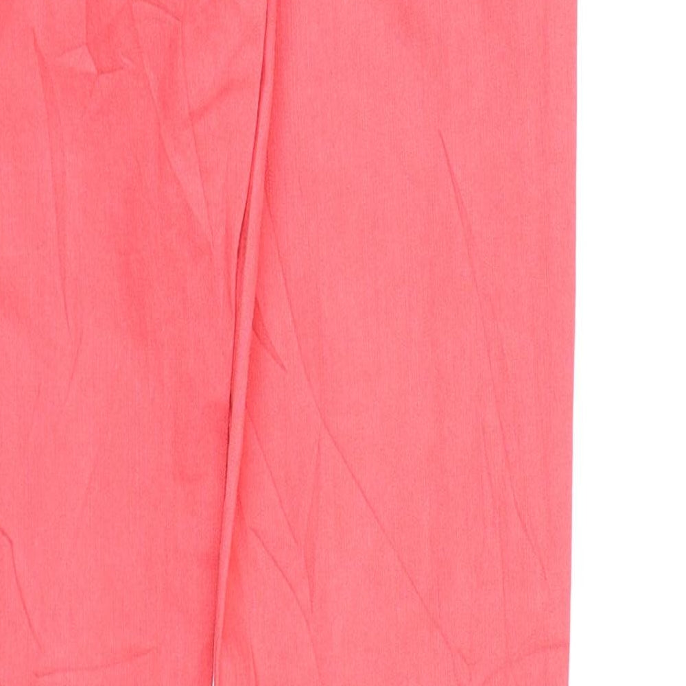 Preworn Womens Pink Denim Straight Jeans Size 12 L31 in