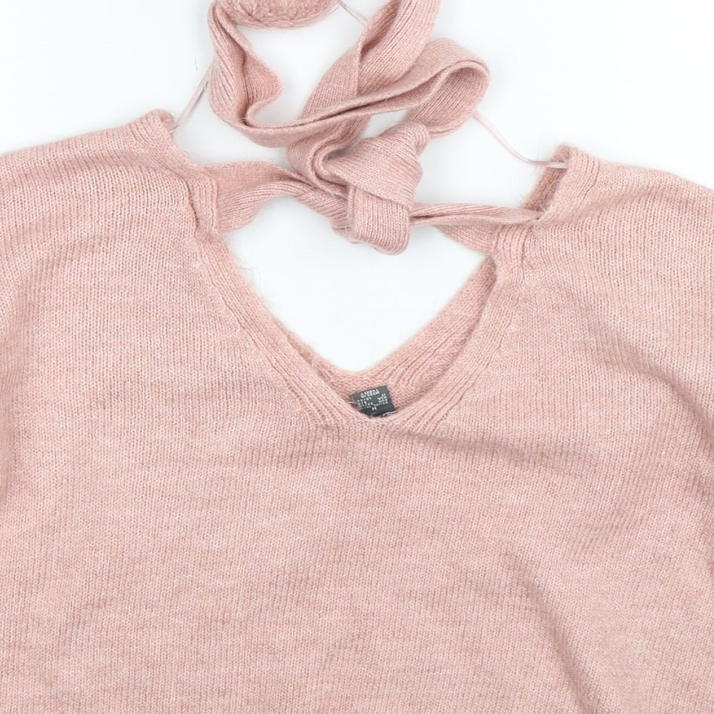 Primark Womens Pink Knit Pullover Jumper Size 12