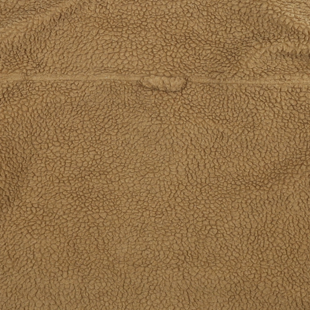 Brave Soul Womens Beige Fleece Jacket Size 10