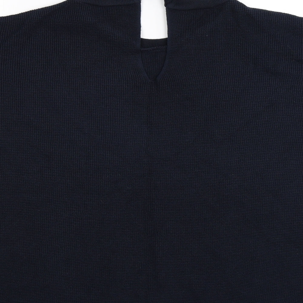 Papaya Womens Blue Knit Pullover Jumper Size M