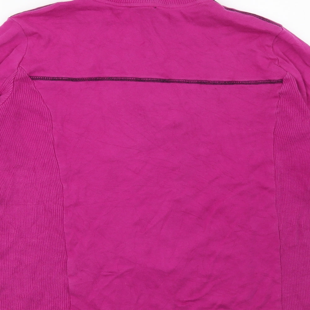 Jones New York Womens Pink Full Zip Sweatshirt Size L