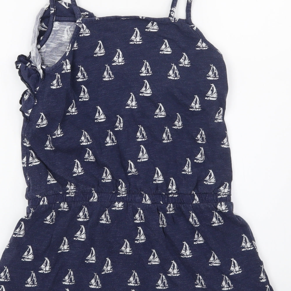 NEXT Girls Blue Basic T-Shirt Size 8 Years - Boat