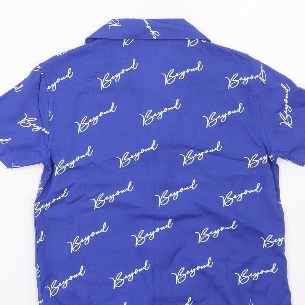 George Boys Blue Basic Button-Up Size 4-5 Years - Beyond