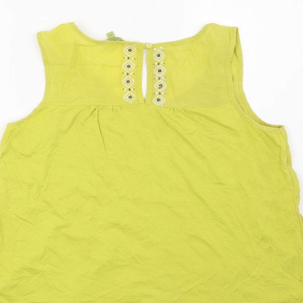 NEXT Womens Green Geometric Basic Blouse Size 12