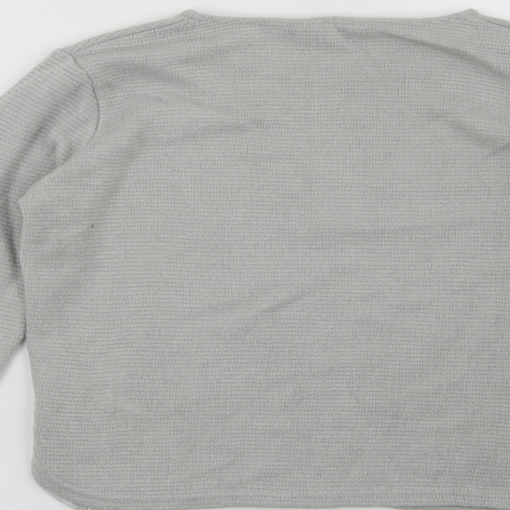 New Look Womens Grey Pullover Sweatshirt Size 8