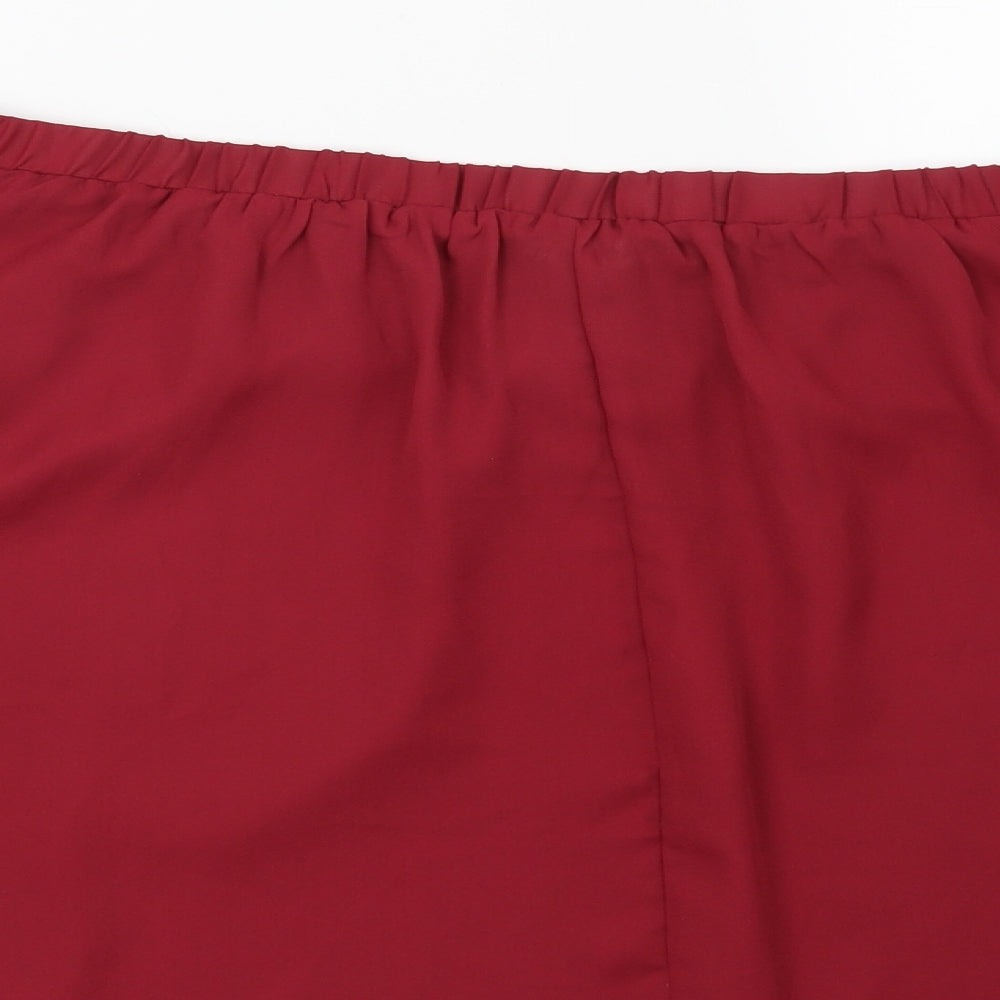 Cameo Rose Womens Red Basic Blouse Size 10