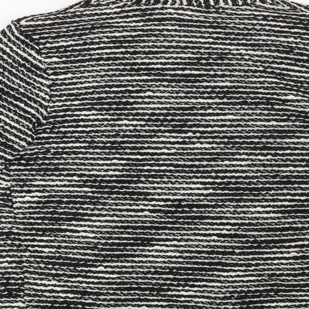 H&M Womens Black Striped Jacket Blazer Size XS