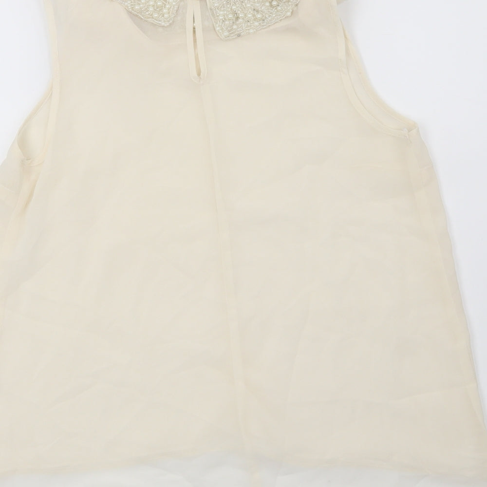 New Look Womens Beige Basic Blouse Size 10