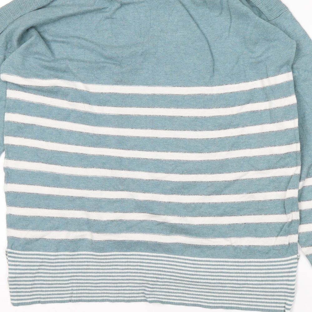 NEXT Womens Blue Striped Tunic Jumper Size 8
