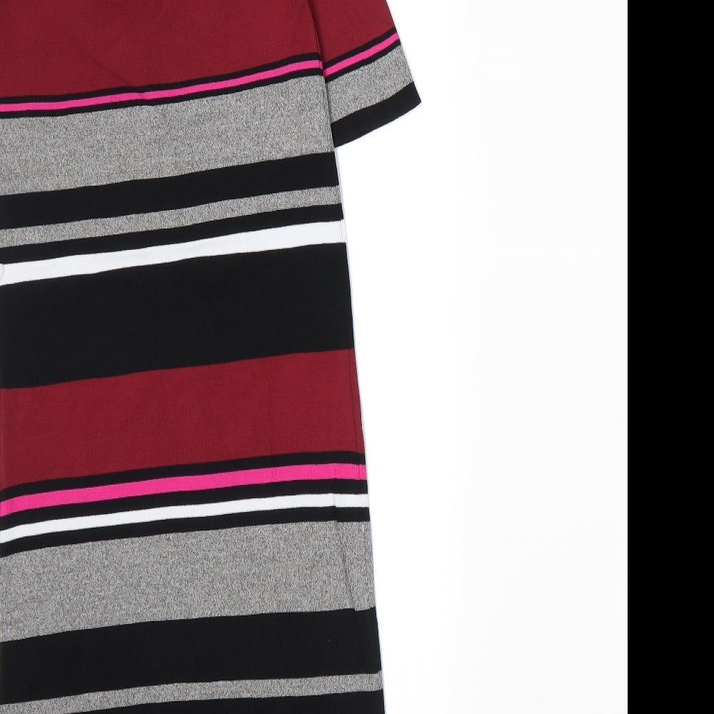 newlook Womens Black Striped Jumper Dress Size M