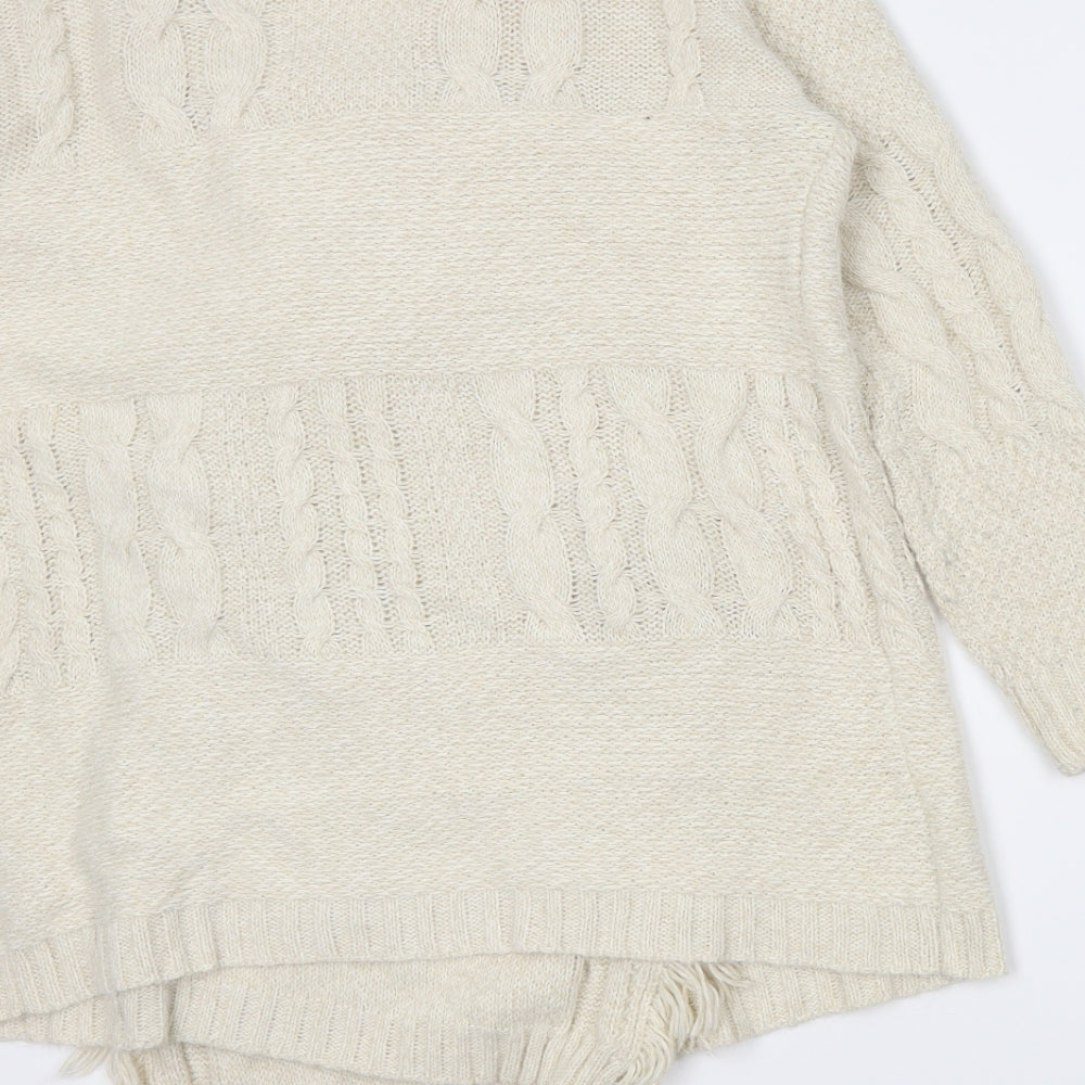 NEXT Womens Beige Wrap Jumper Size M