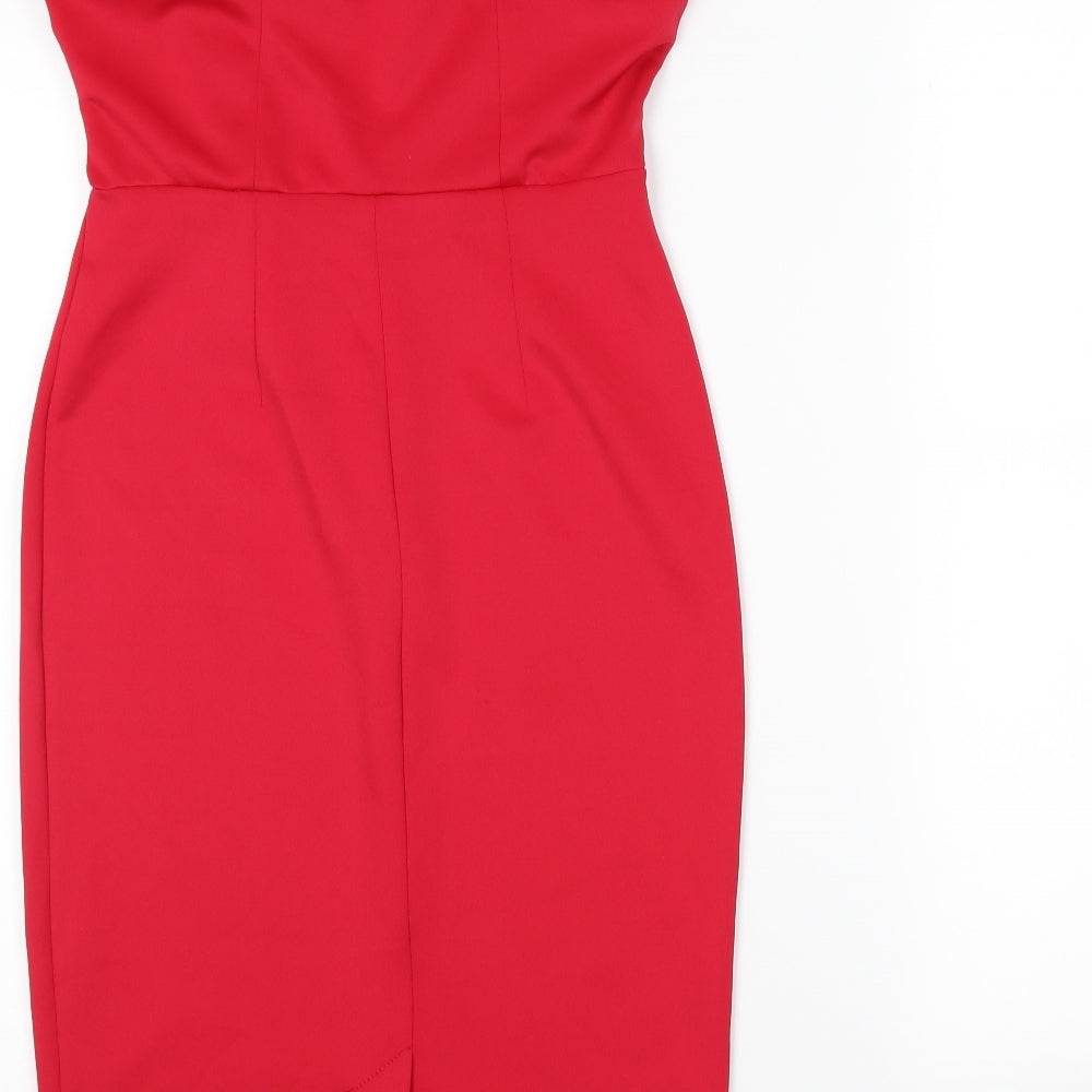 Dorothy Perkins Womens Red Bodycon Size 6