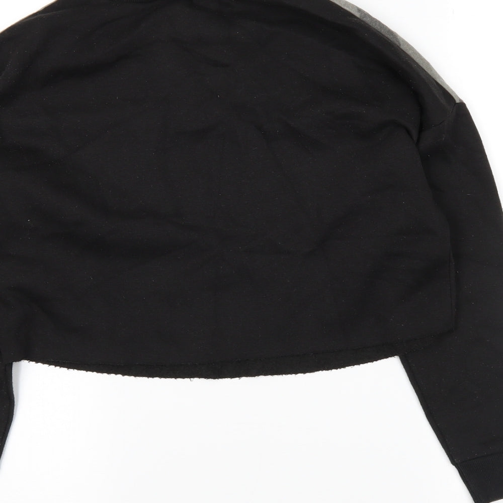newlook Girls Black Camouflage Pullover Sweatshirt Size 10-11 Years