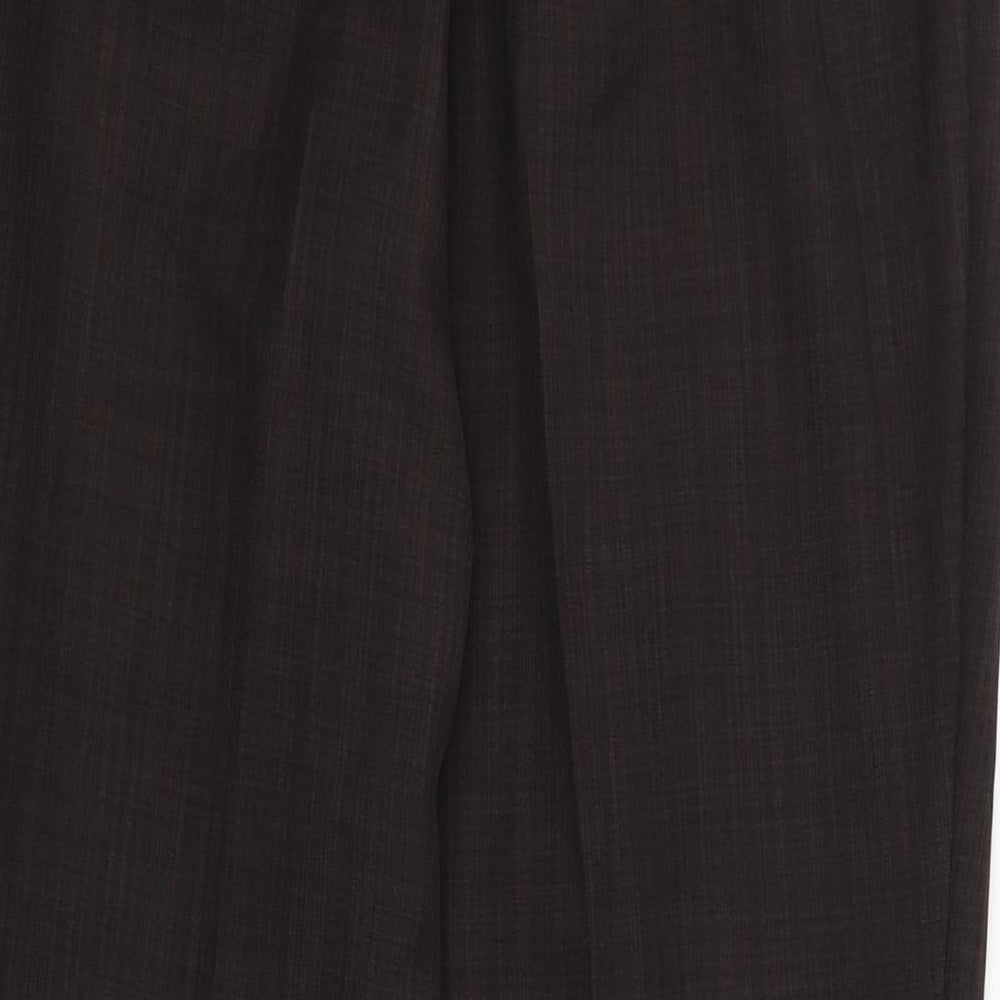 Marks and Spencer Womens Brown Trousers Size 12 L26.5 in