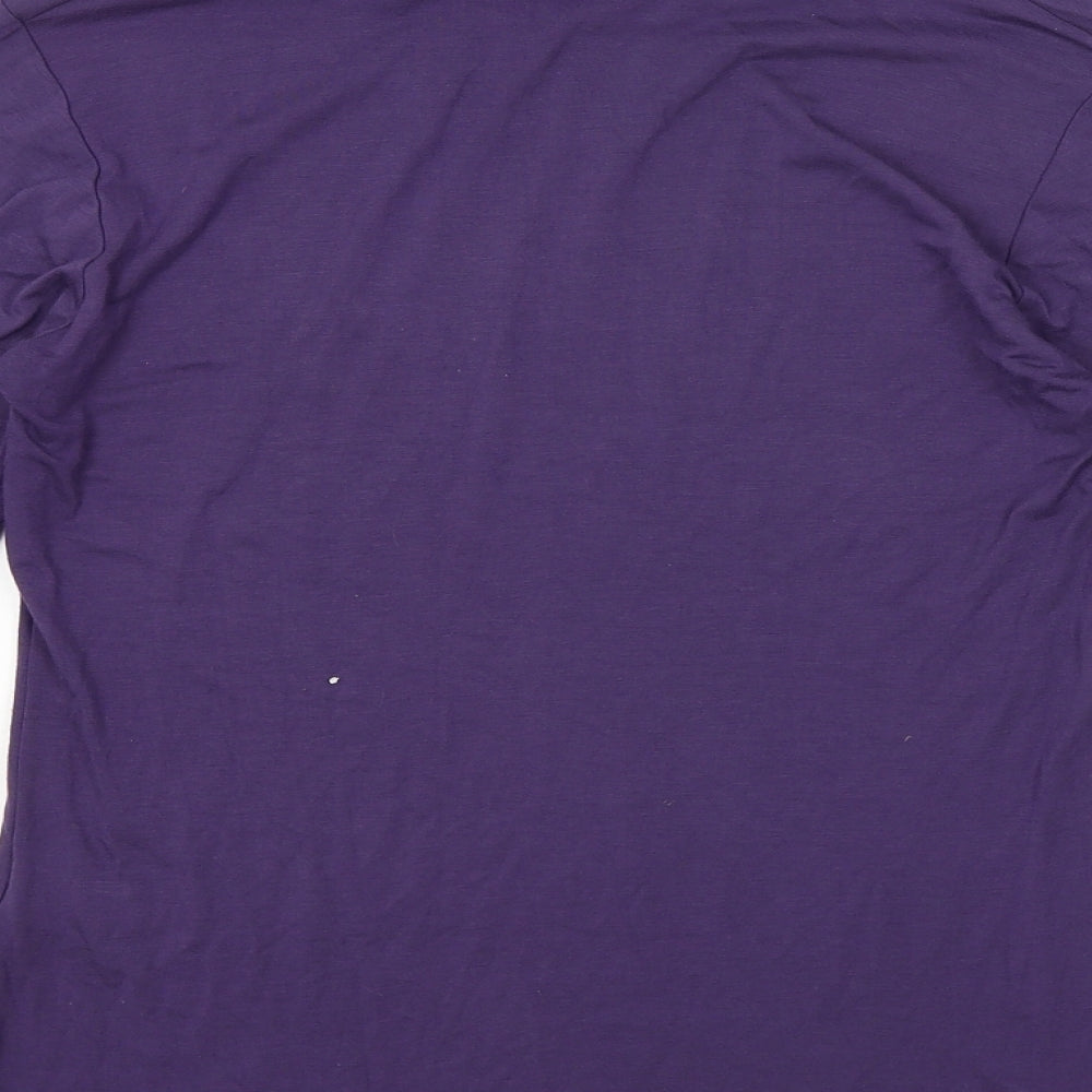Text Womens Purple Pullover Jumper Size S