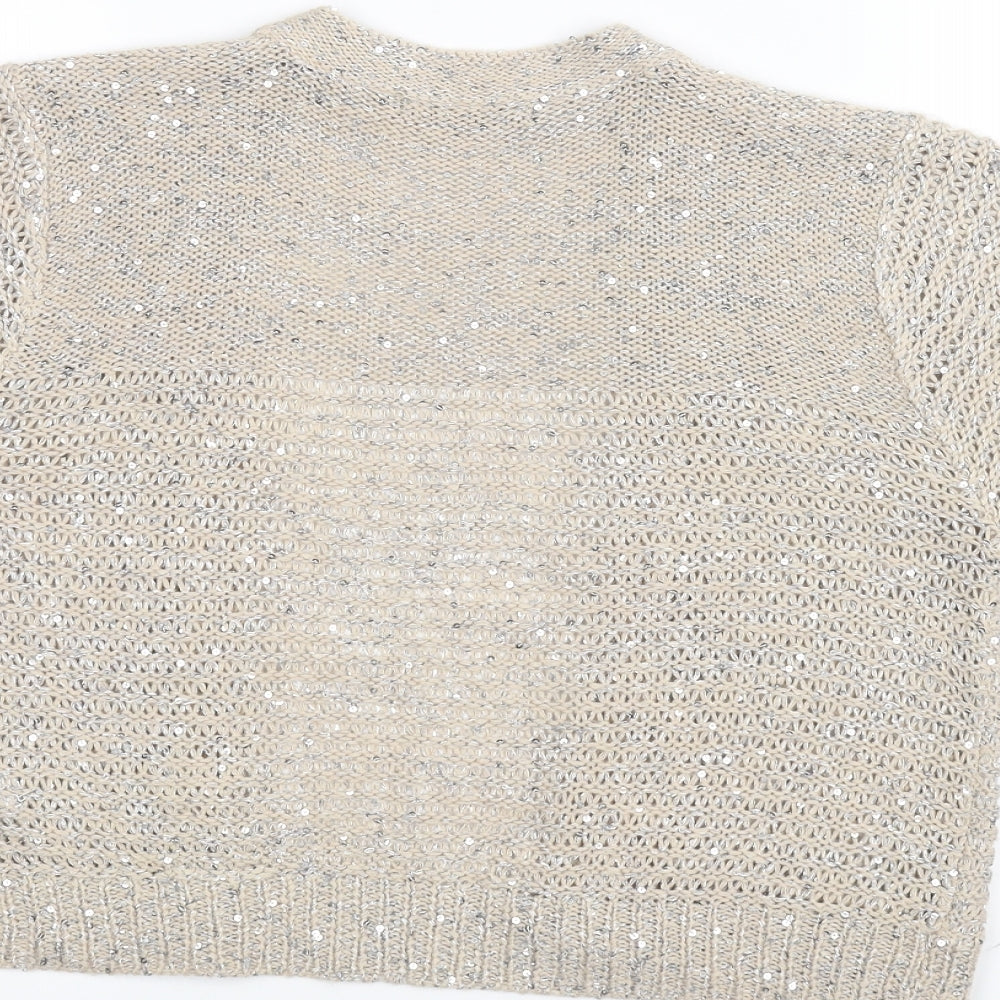 George Womens Brown Knit Cardigan Jumper Size 14