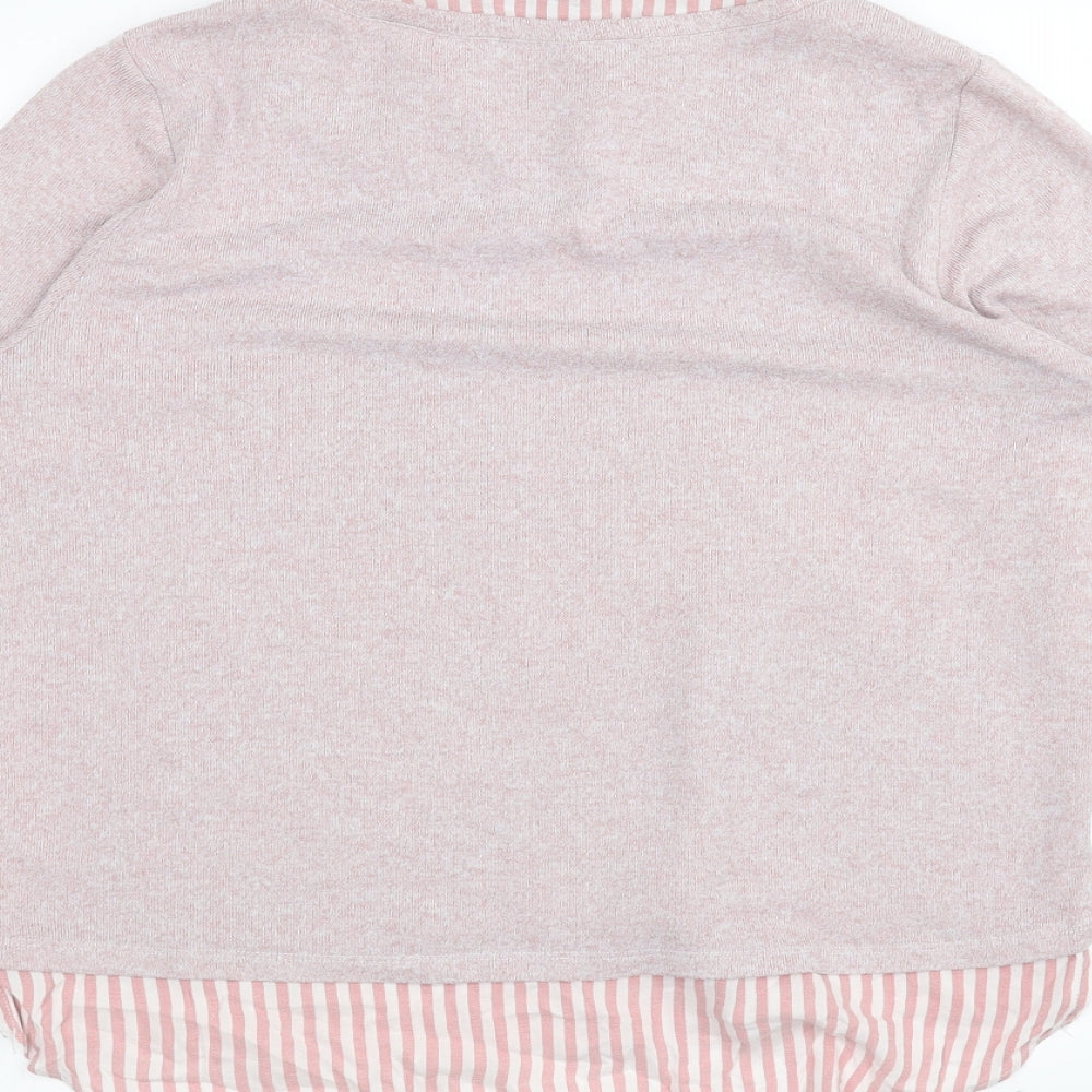 M&Co Womens Pink Pullover Jumper Size 16