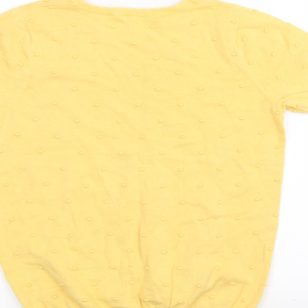 TU Womens Yellow Basic T-Shirt Size 10