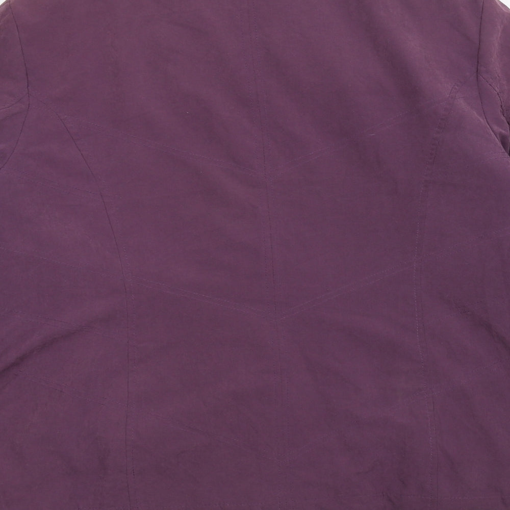 Elegance Womens Purple Pea Coat Coat Size L