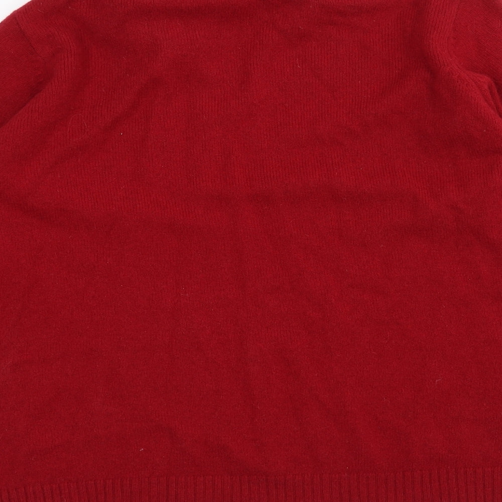 EWM Womens Red Knit Pullover Jumper Size L