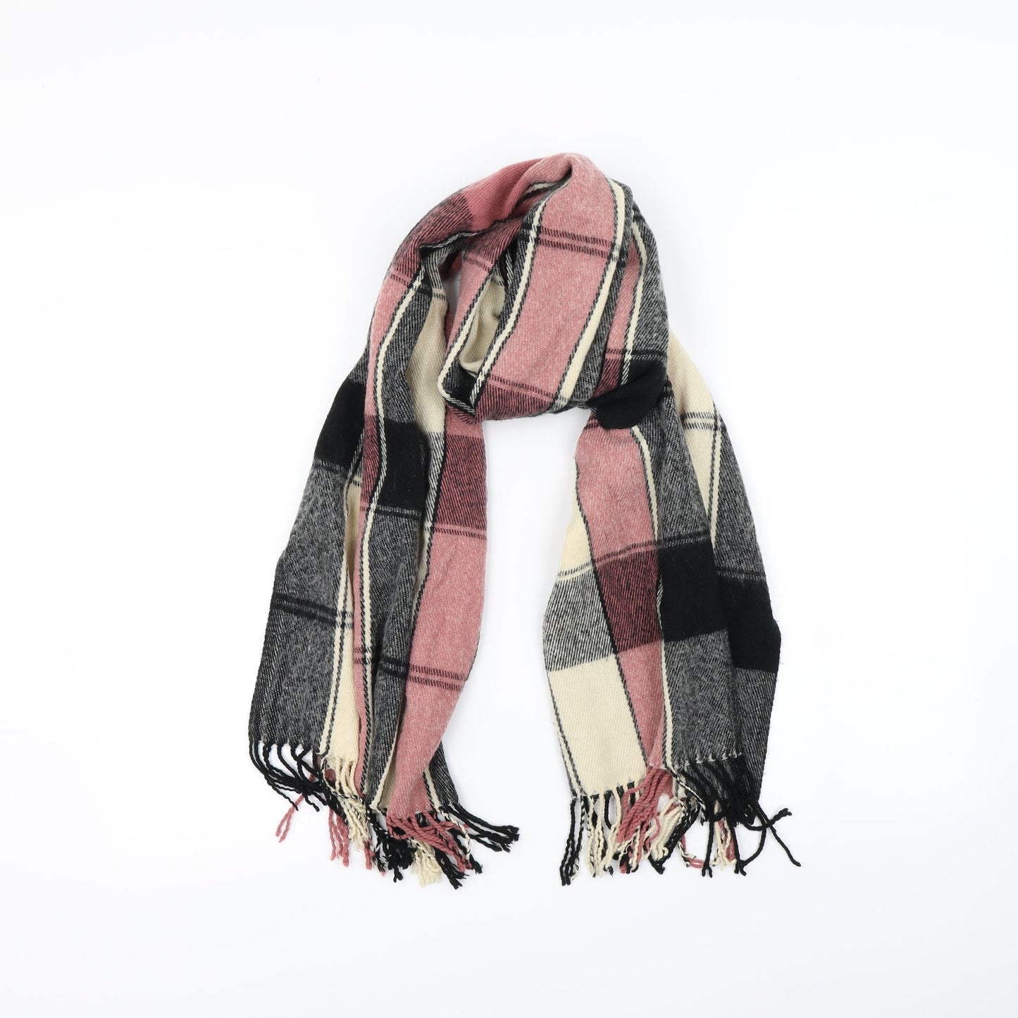 Preworn Womens Multicoloured Plaid Scarf