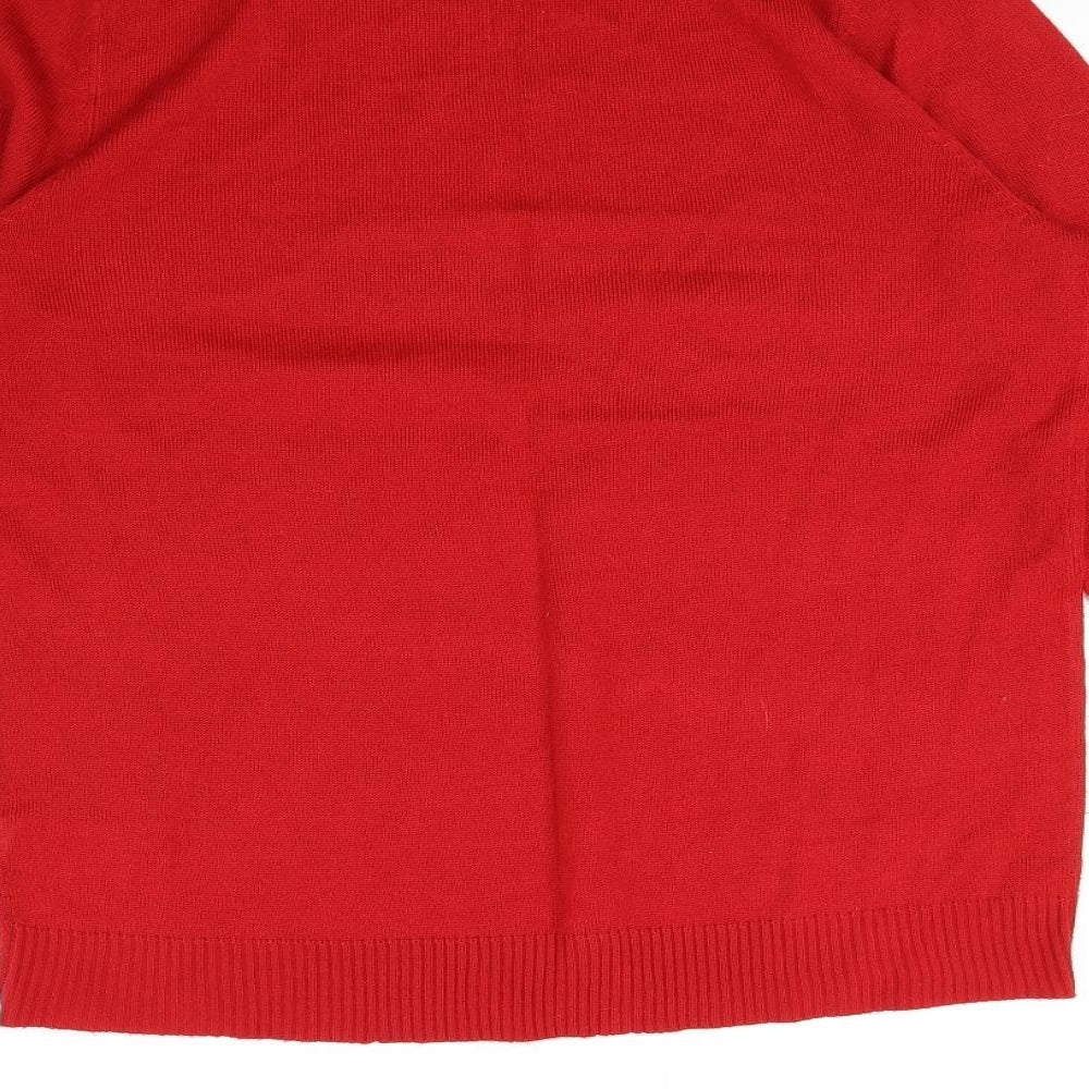Peacocks Womens Red Pullover Sweatshirt Size 16