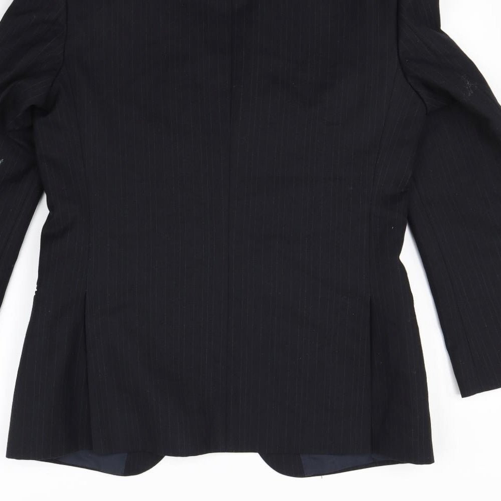 Preworn Mens Black Jacket Blazer Size M - Shoulder Pads
