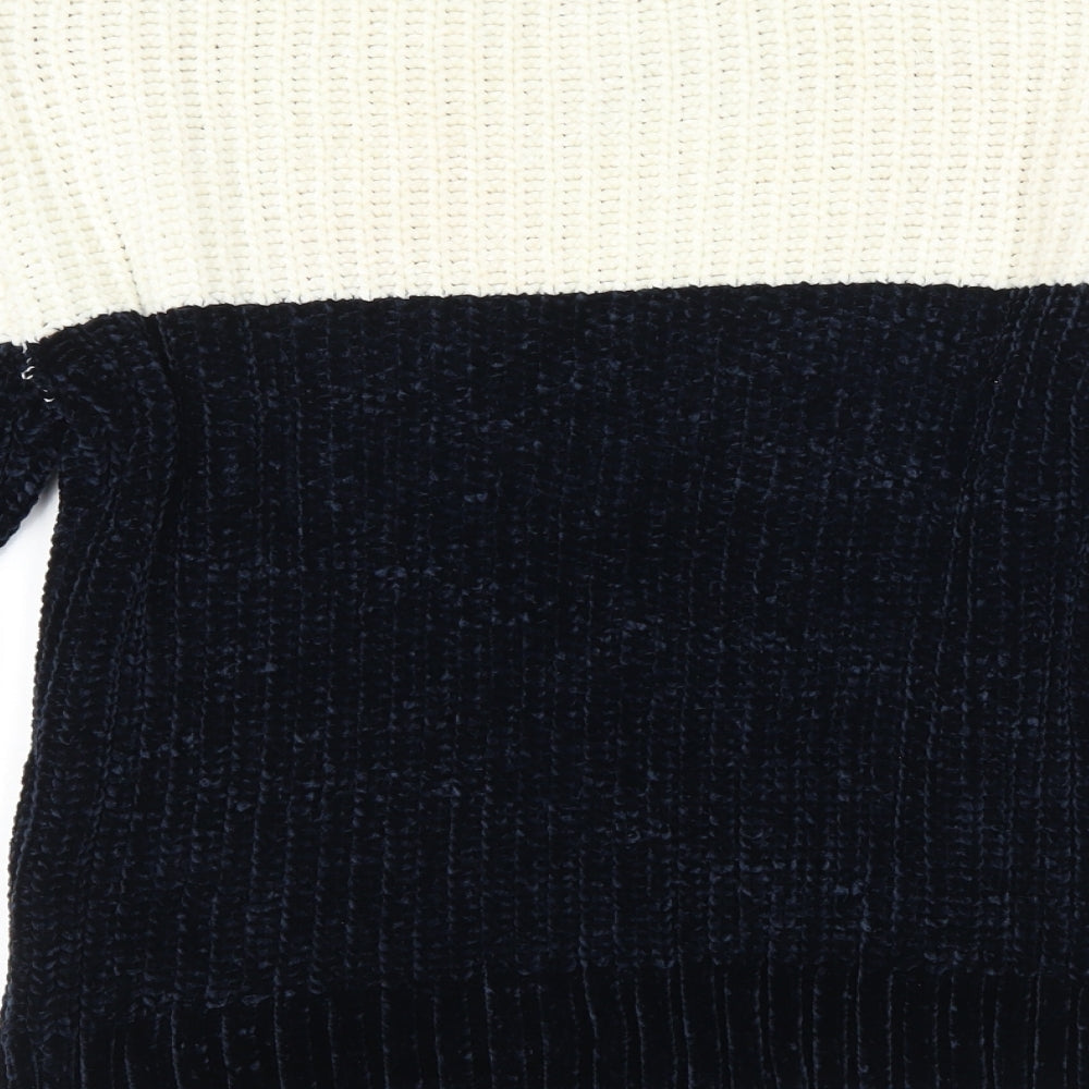 Primark Womens Blue Striped Pullover Jumper Size 2XS