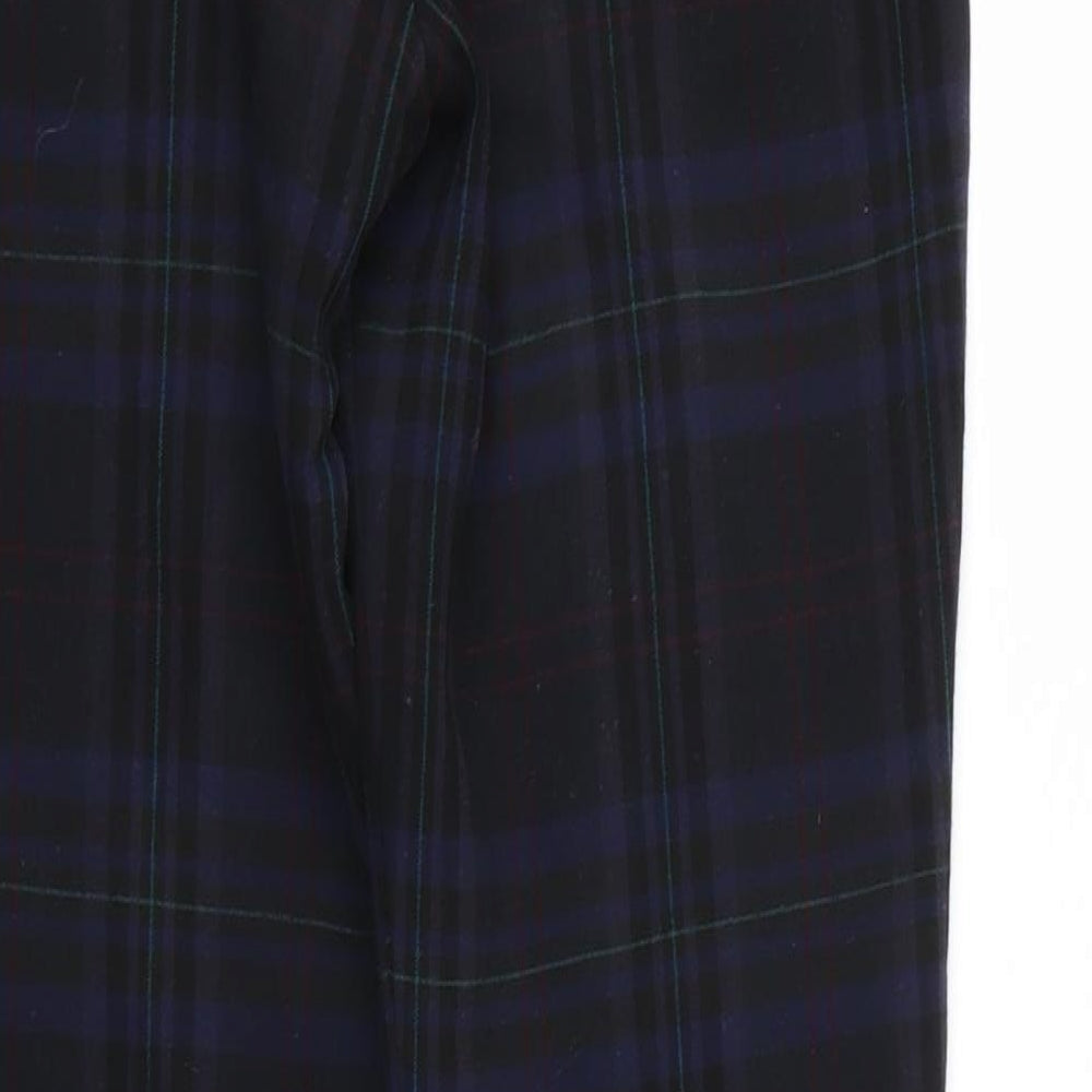 Zara Womens Multicoloured Check Trousers Size 4 L27 in