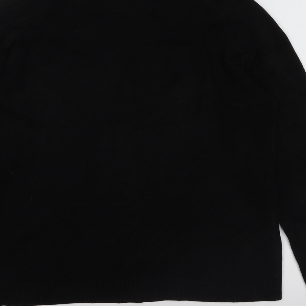 Happit Womens Black Pullover Jumper Size 12