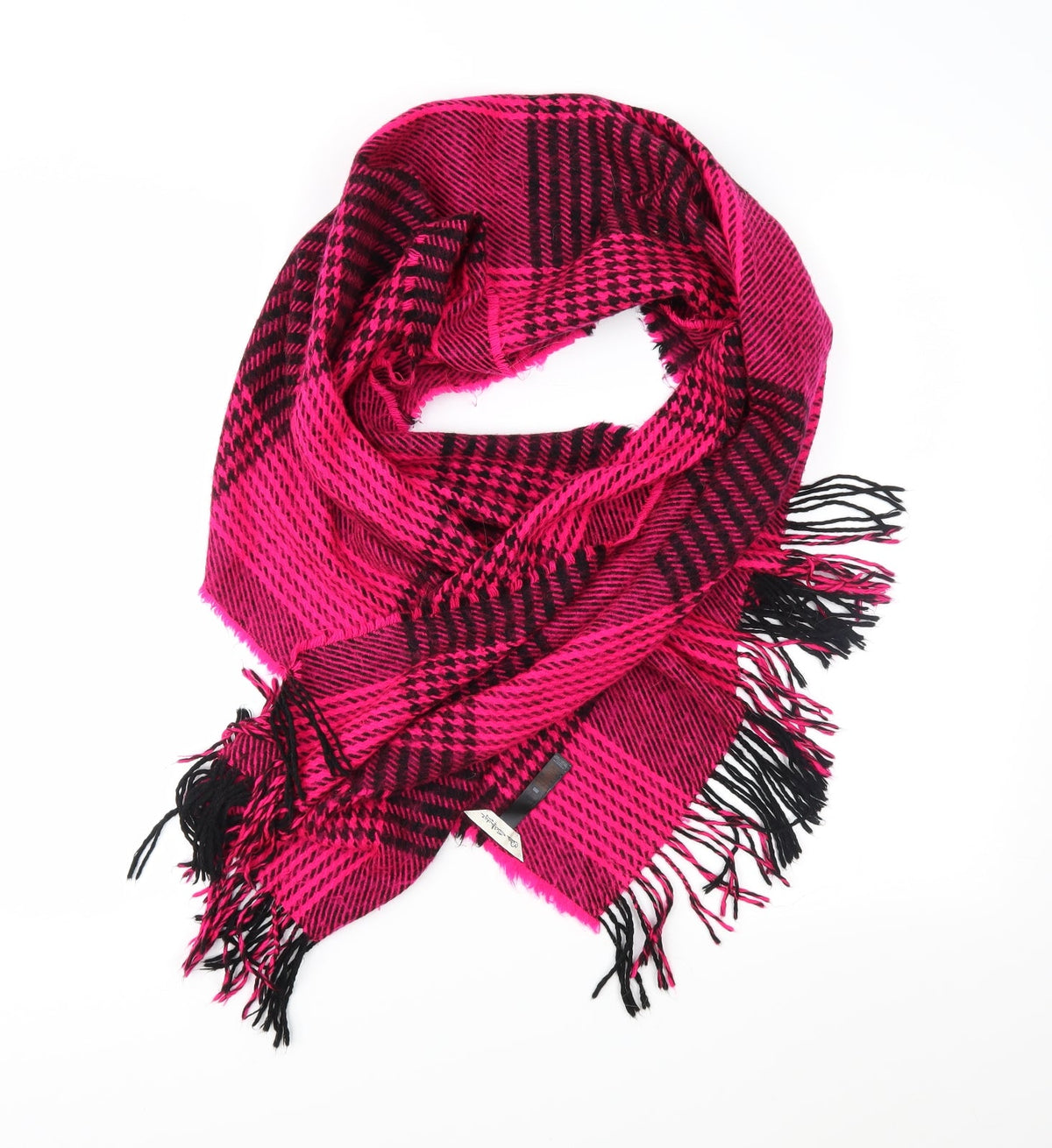 Miss Selfridge Womens Pink Plaid Shawl/Wrap