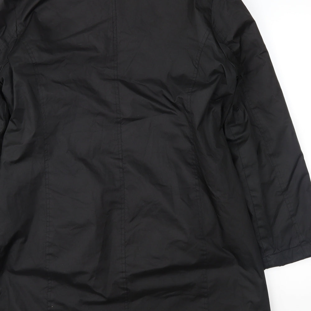 Alibi Womens Black Overcoat Coat Size 14