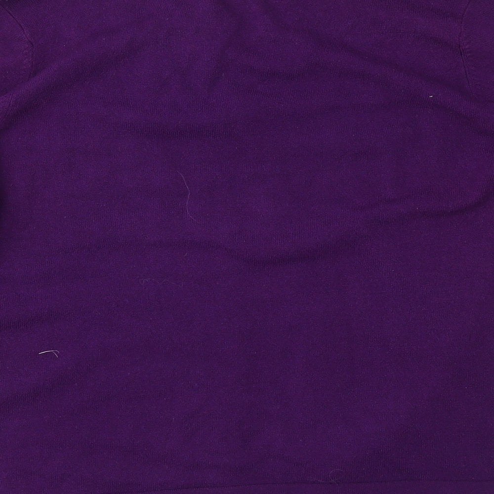 Sarah Hamilton Womens Purple Knit Cardigan Jumper Size XL