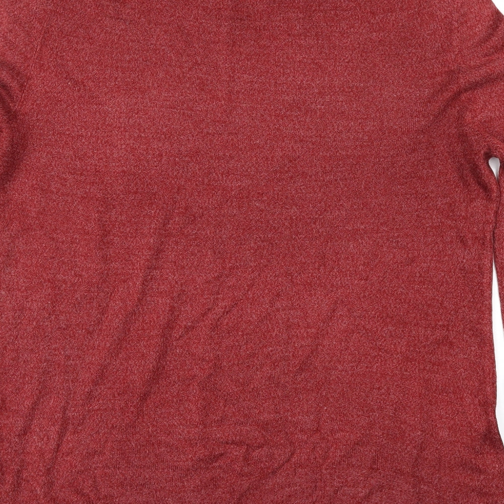 F&F Mens Red Pullover Jumper Size S