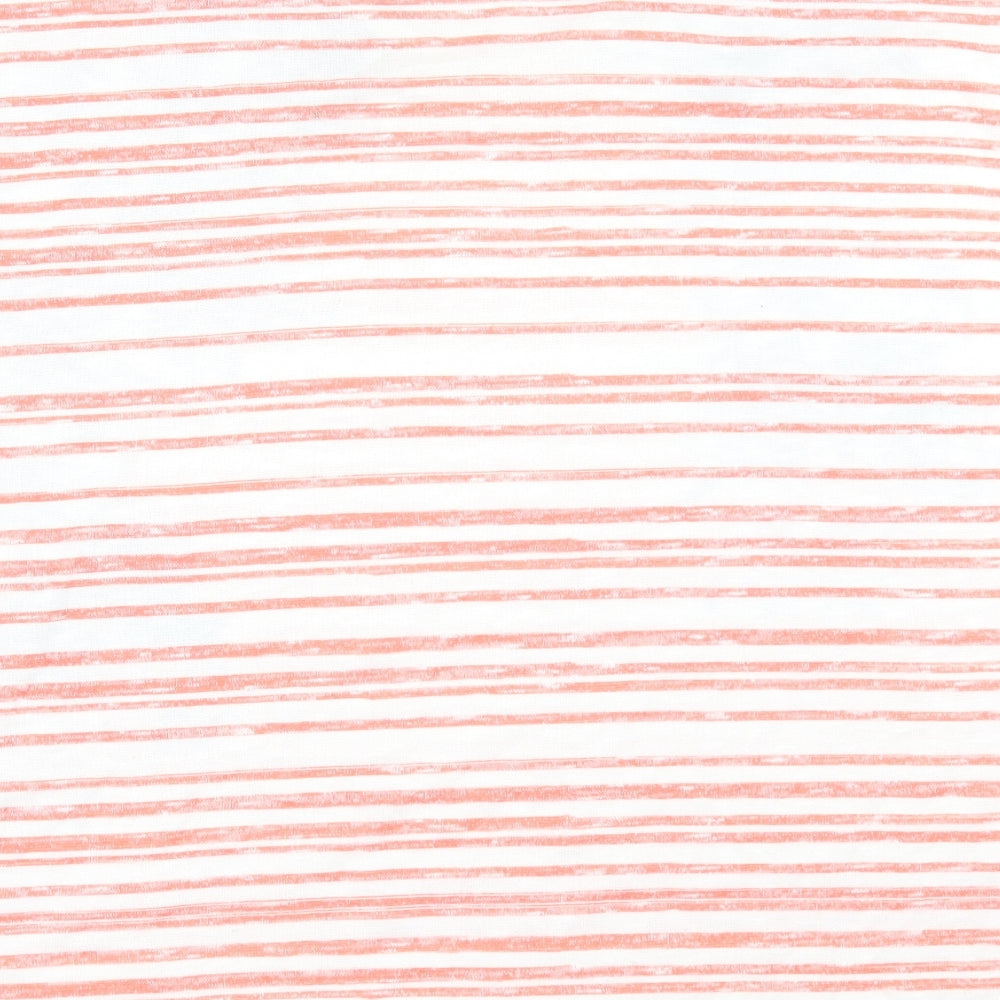 Preworn Womens Orange Striped Basic T-Shirt Size 14