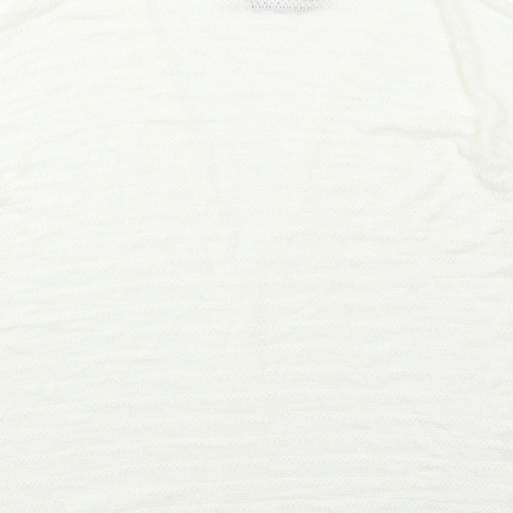 Dorothy Perkins Womens White Cardigan Jumper Size M
