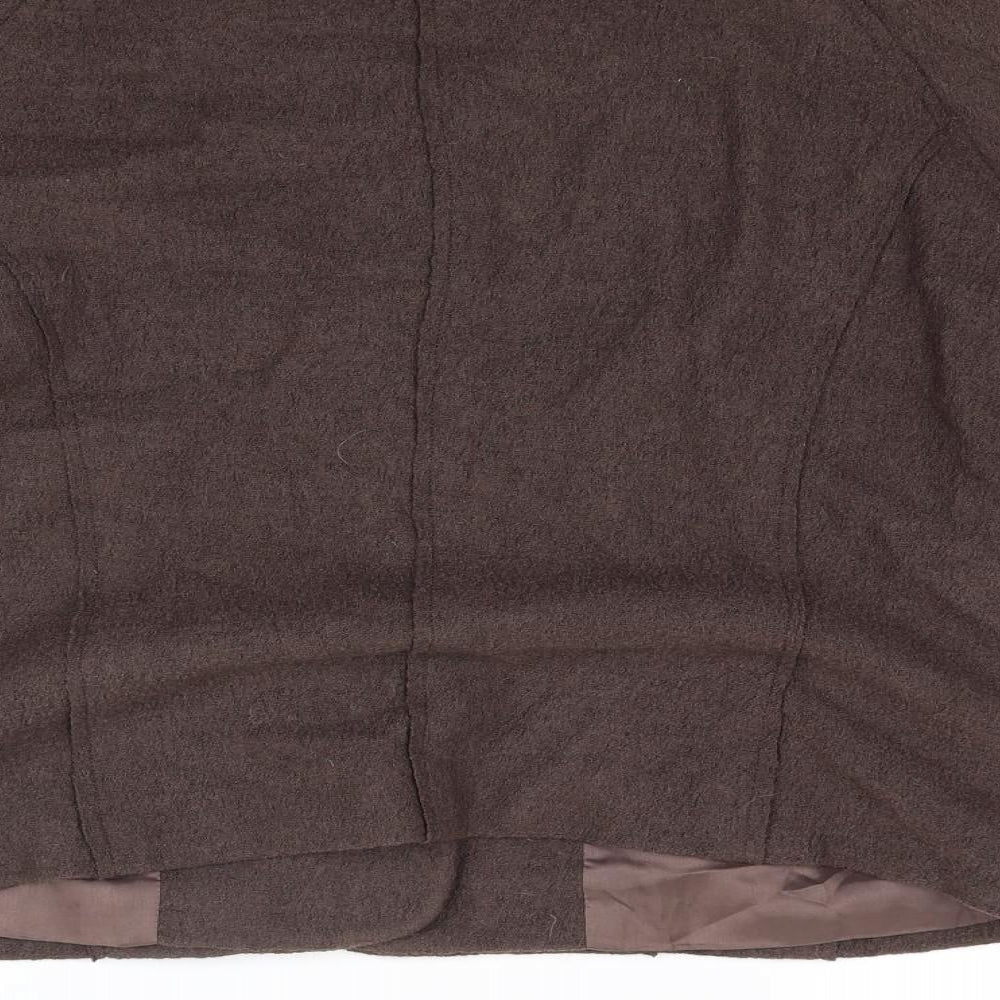 Coercion Womens Brown Knit Jacket Blazer Size 14