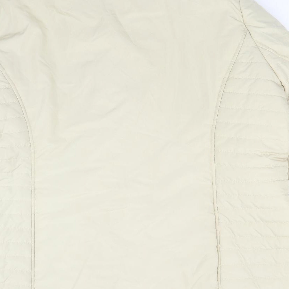 ELVI Womens Beige Overcoat Coat Size L