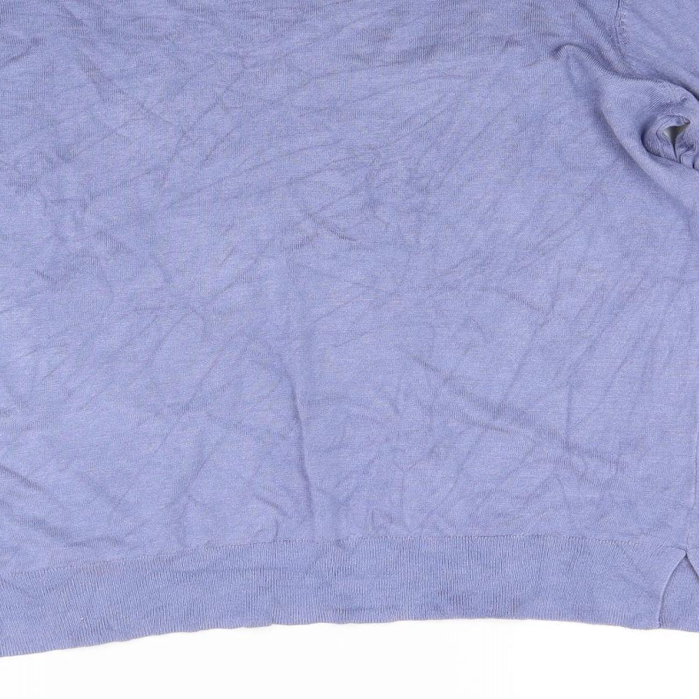 George Womens Blue Knit Pullover Jumper Size 16
