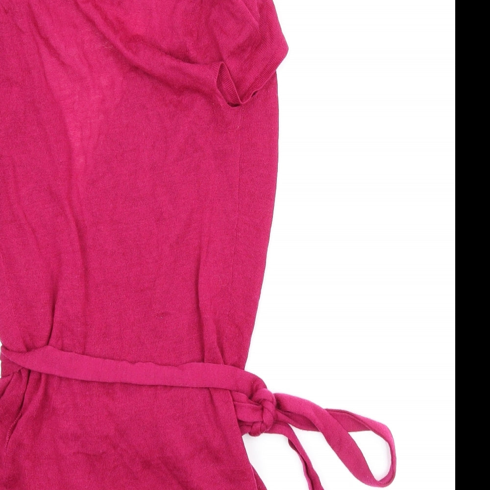Topshop Womens Pink Wrap Jumper Size 8