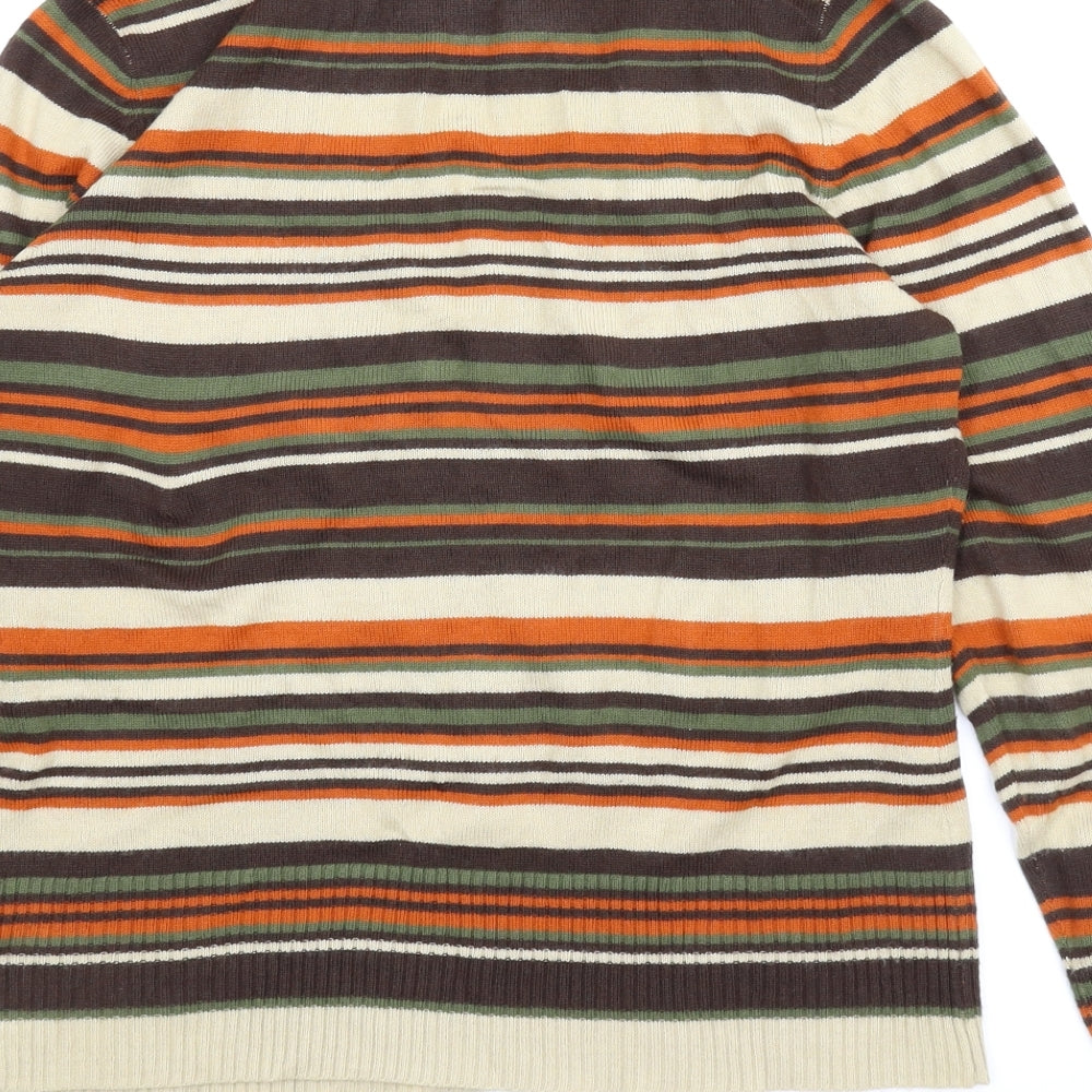 Florence & Fred Womens Brown Striped Pullover Jumper Size 14