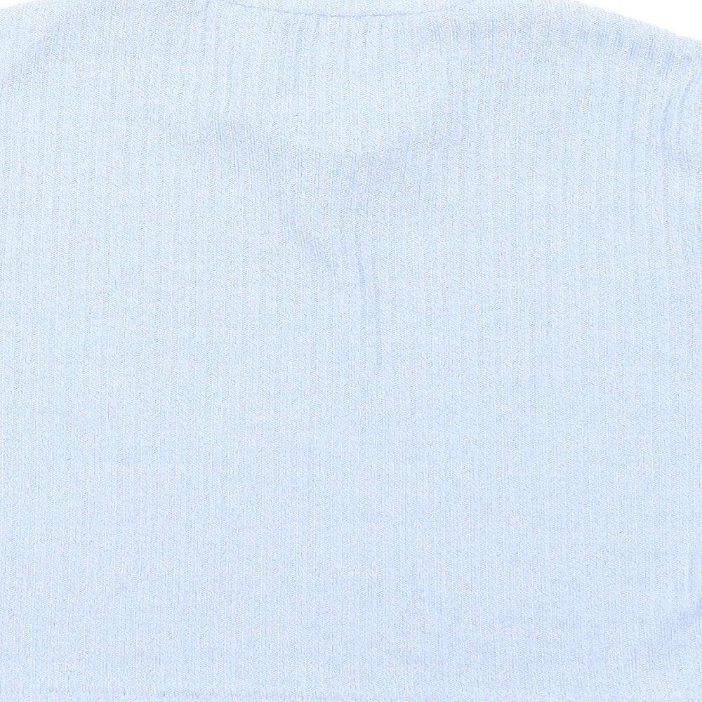 SHIEN Womens Blue Cropped T-Shirt Size XL