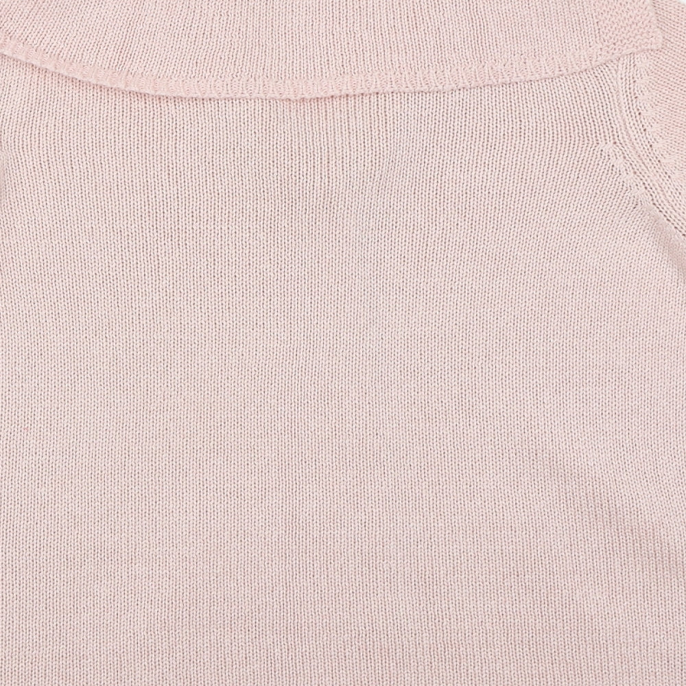 Per Una Womens Pink Knit Cardigan Jumper Size L