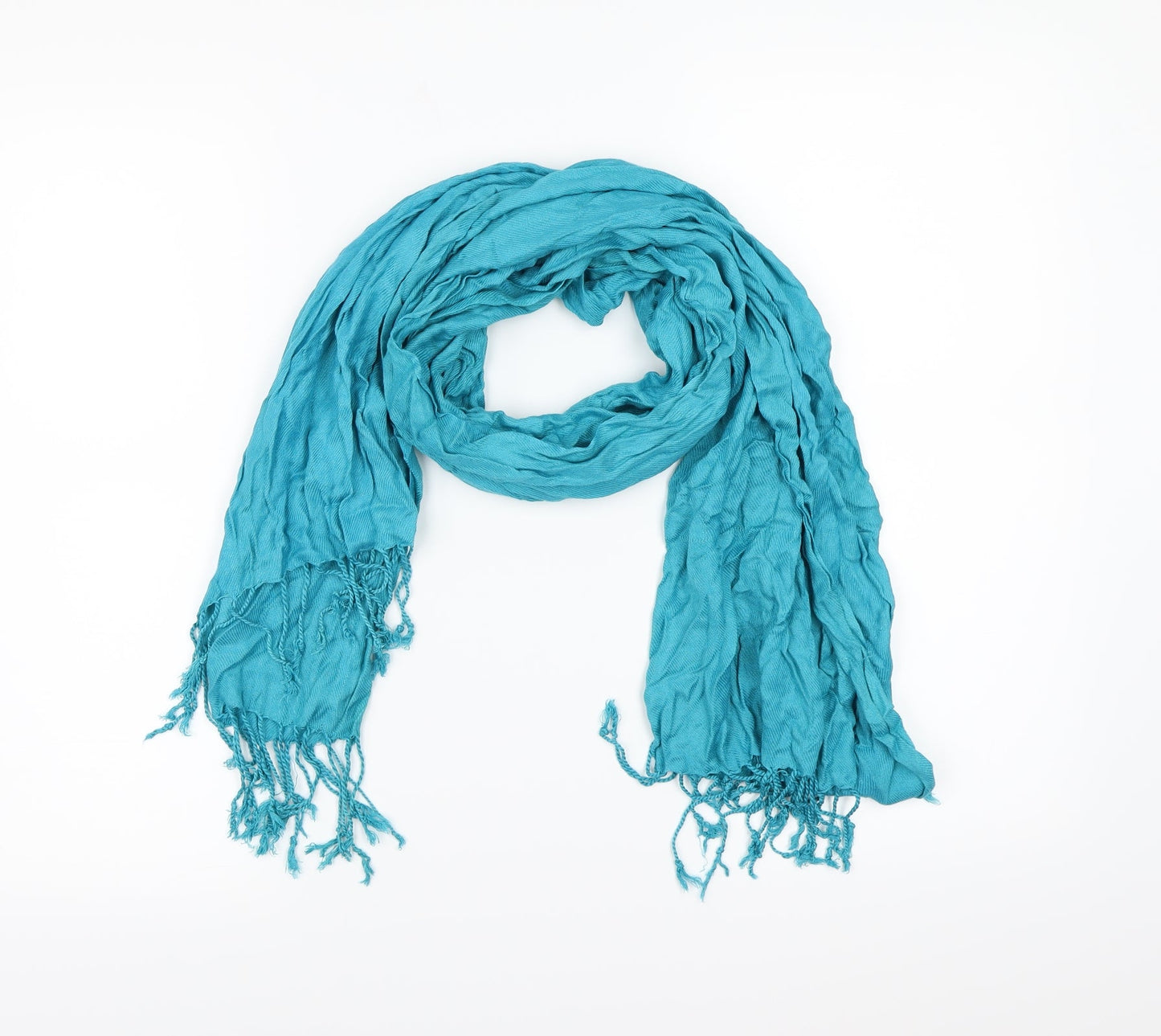 Preworn Womens Blue Knit Scarf
