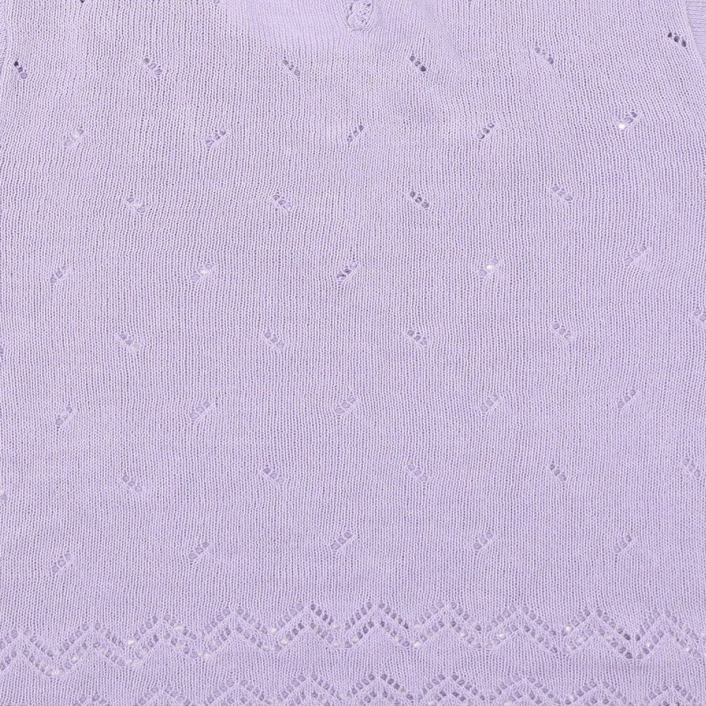 Affections Womens Purple Knit Pullover Jumper Size M