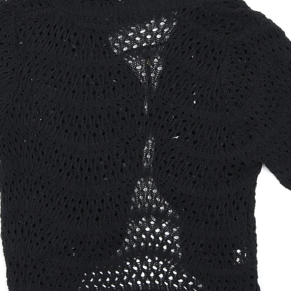 Preworn Womens Black Knit Shrug Jumper Size 16